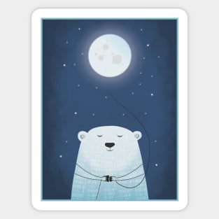 Good Night Light Polar Bear Sticker